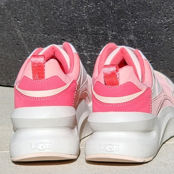 UGG Women's La Flex Gradient Logo Chunky Pink Platform Sneakers Size 7 - Picture 7 of 7
